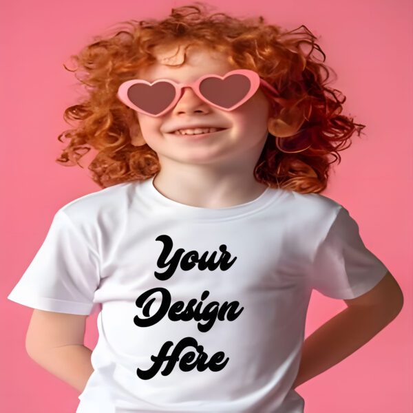 Valentine’s Kids T-Shirt Mockup T-Shirt Mockup