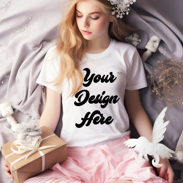 Bella Canvas 3001 White Valentine’s Day T-Shirt Mockup Pro